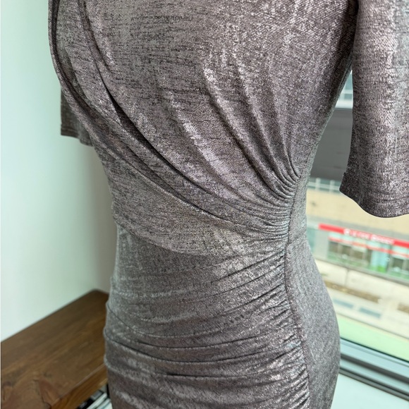 Alice + Olivia Shimmering Silver Dress - Picture 3 of 6